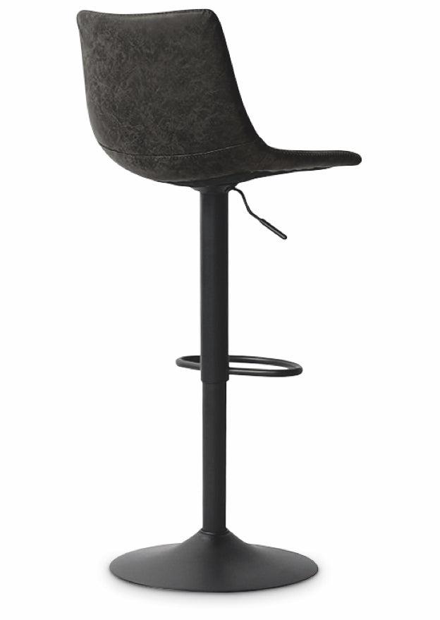 Tabouret de bar industriel réglable en hauteur anthracite - Ray-Tabourets et chaises de bar-SOUFFLE D’INTÉRIEUR