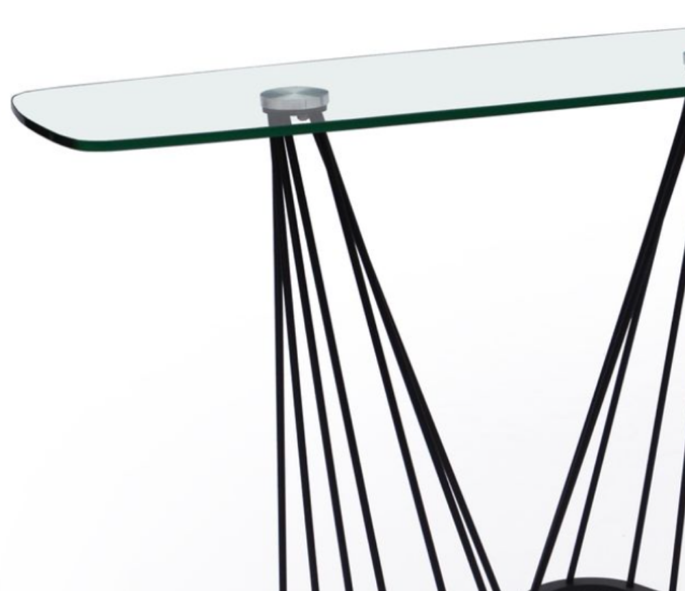 Console d'entrée en verre transparent design - Souffle d'intérieur