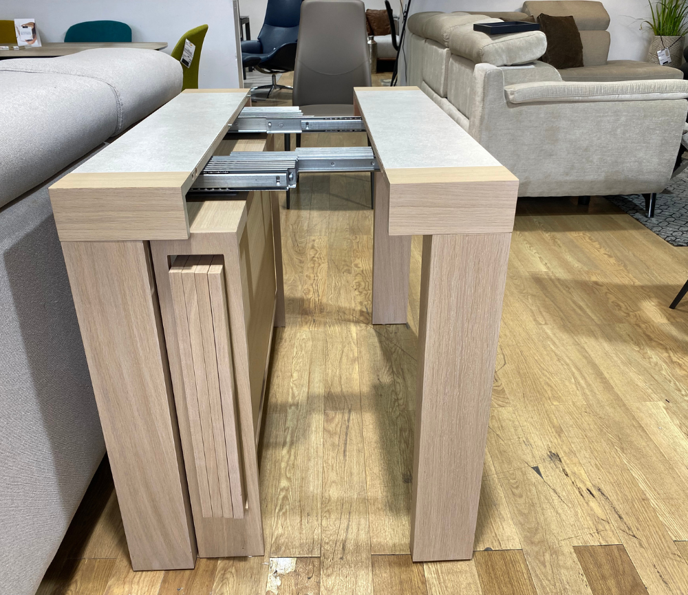 Console table extensible bois et céramique design - Paolo