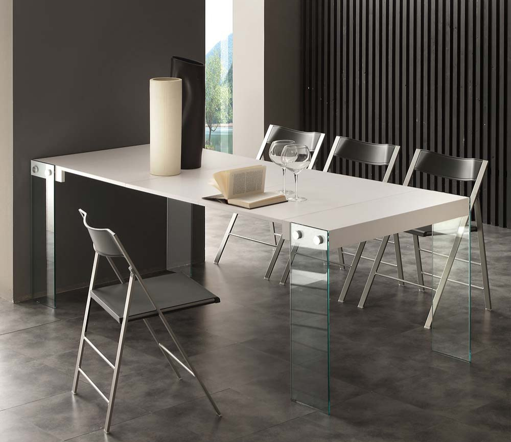 Console extensible blanche moderne - Souffle d'intérieur