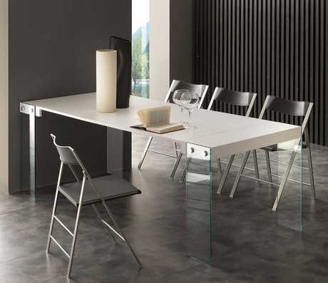 Console extensible blanche moderne - Souffle d'intérieur