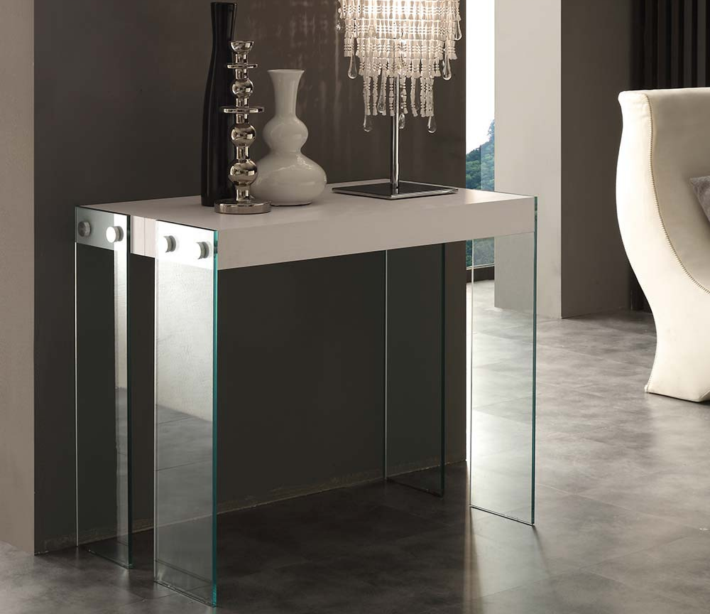 Console extensible blanche moderne - Souffle d'intérieur