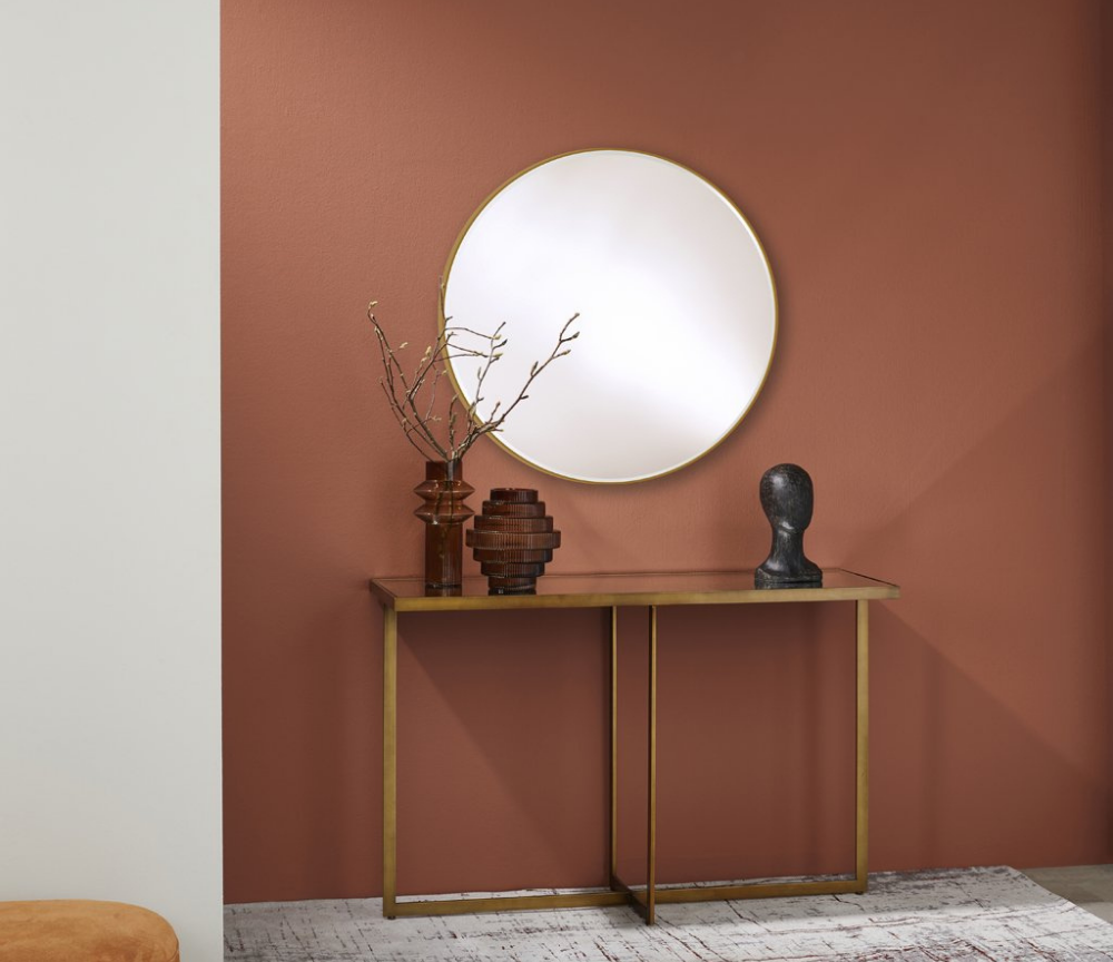 Console d'entrée design avec plateau miroir - Sana