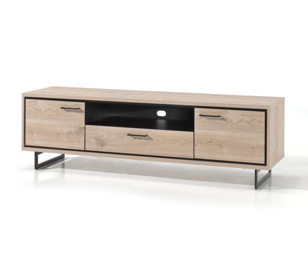 Meuble tv bois clair contemporain design 180cm - Elvi