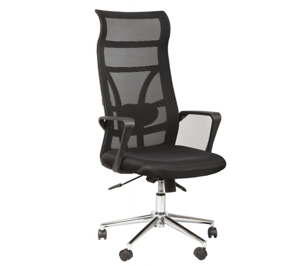 Fauteuil de bureau noir sur roulettes - Alphonse