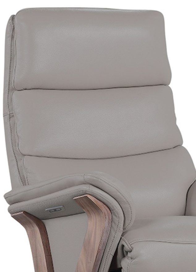 Fauteuil cuir pvc relaxation électrique gris - Fabienne