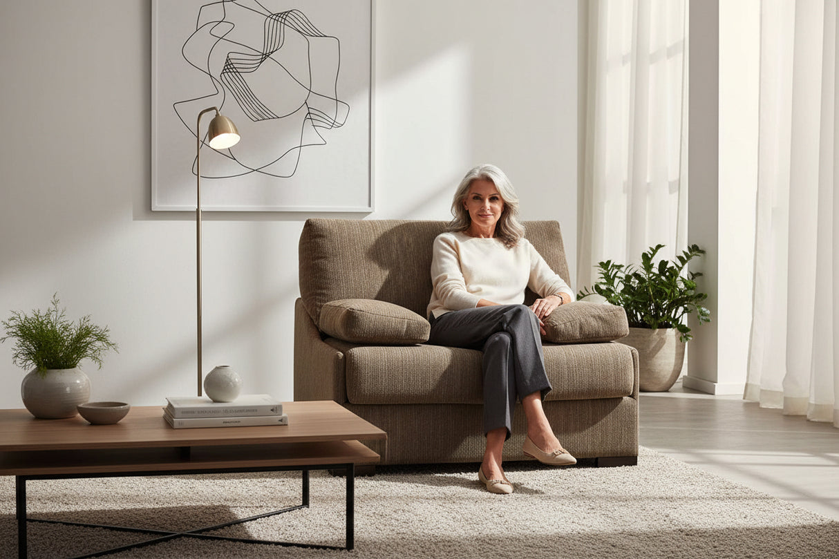 Fauteuil lit 1 place convertible rapido en tissu marron - Souffle d'intérieur