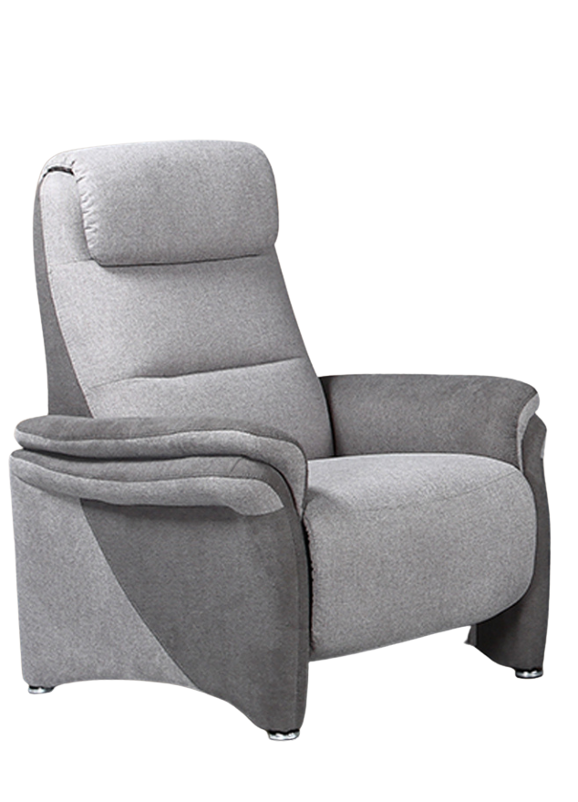 Fauteuil relax électrique en tissu bi color L 85cm - Zelda