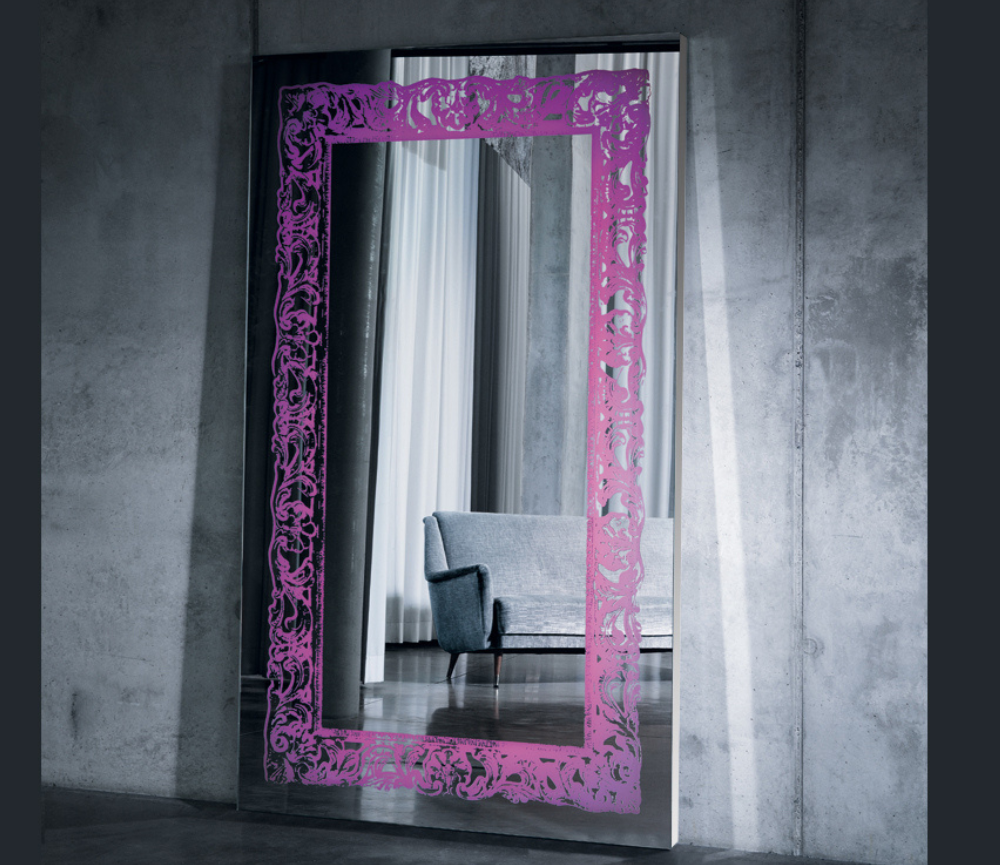 Grand miroir design lumineux leds contemporain - Scaly