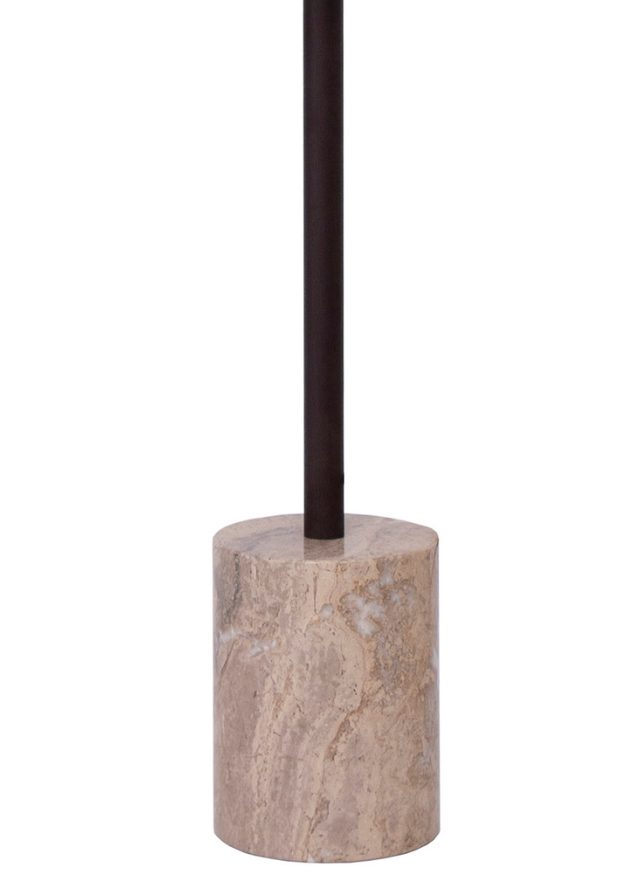 Lampadaire flamluce milano design bois noir et abat jour beige - Souffle d'intérieur