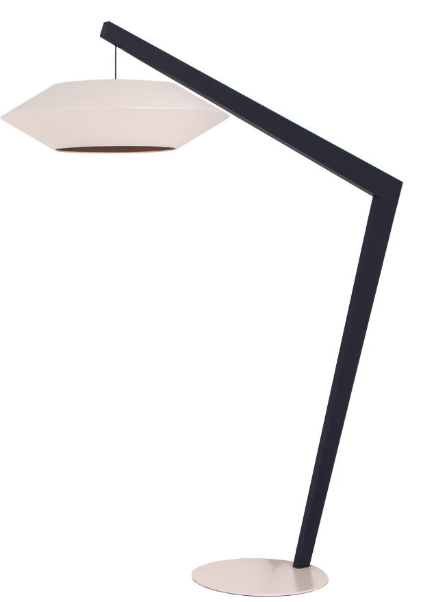 Lampadaire de salon bois noir design - Ovnita