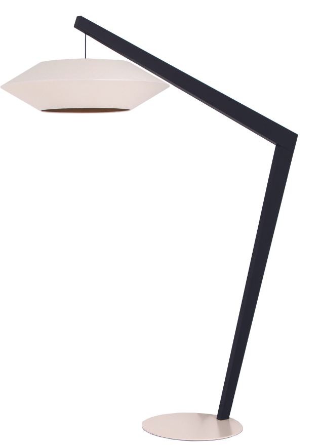 Lampadaire de salon bois noir design  - Ovnita