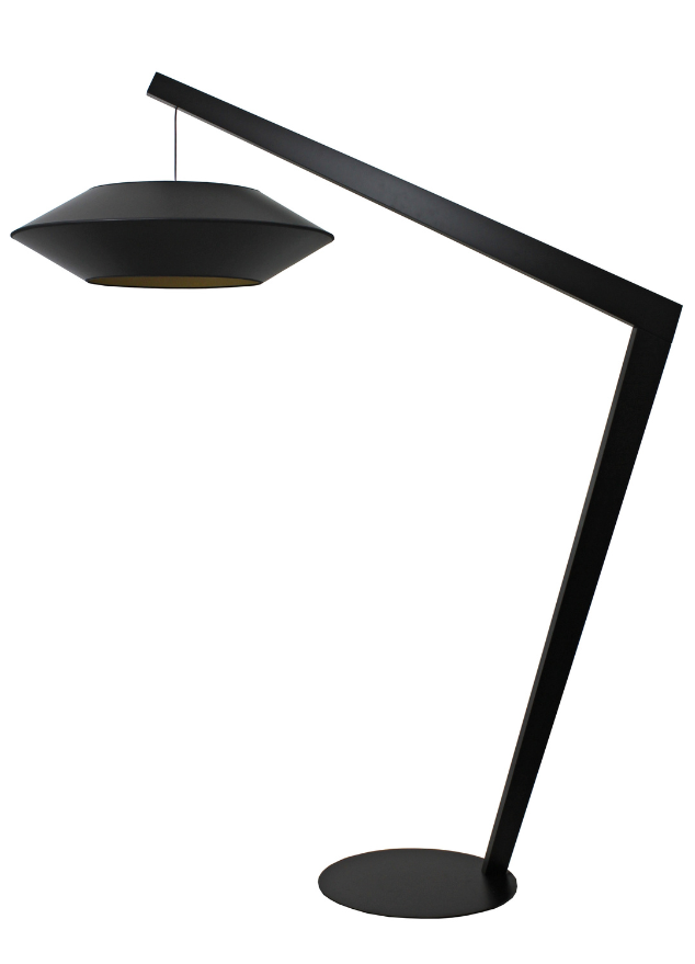 Lampadaire moderne noir ovni flamluce -SOUFFLE D'intérieur