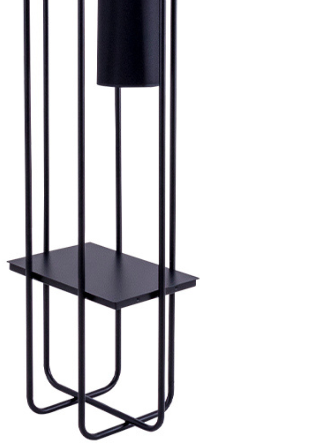 Lampadaire moderne noir en métal  - Majalisa