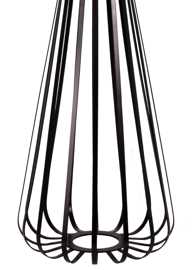 Lampadaire salon design tout en métal noir - Bulbana