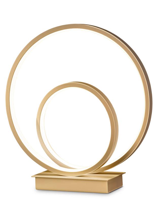 Lampe à poser design de table ronde led doré - Ozy