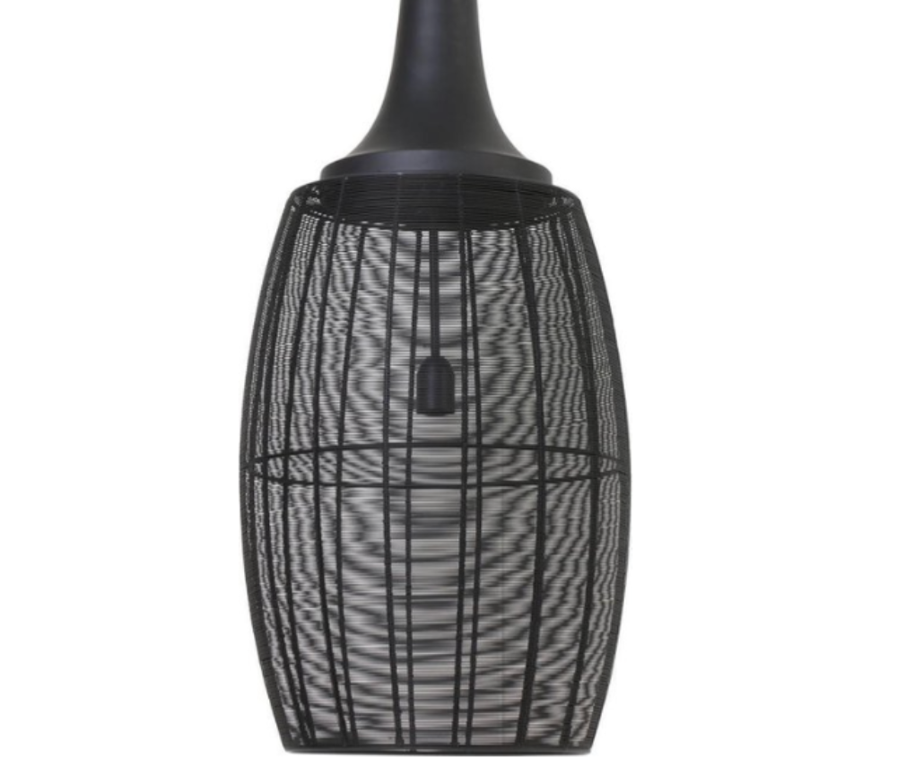 Set of 2 matte black metal chandeliers H80cm EXHIBITION - ARDELLA