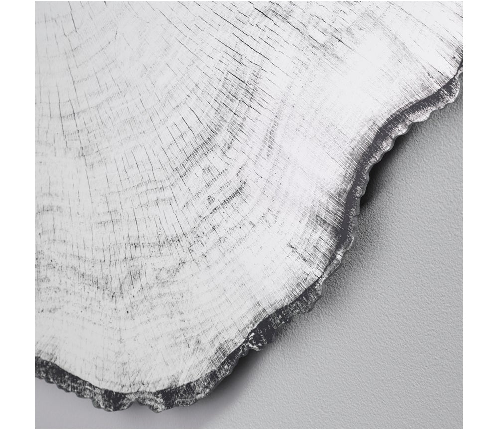 Détail Miroir rond mural – Arbo – effet tronc d'arbre – contour noir