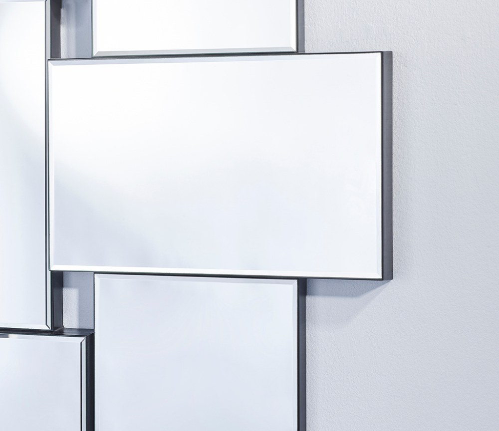 Zoom miroir mural – Cris – vue de face – rectangulaires superposés