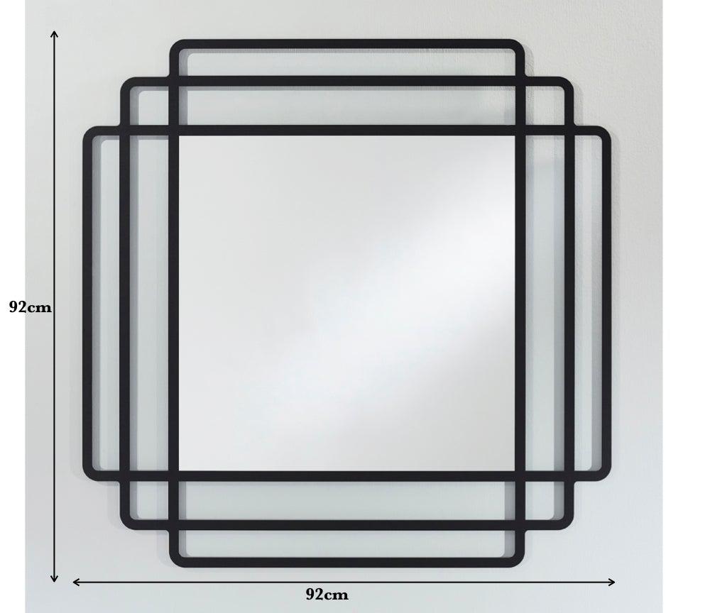Miroir mural design moderne avec contour noir
