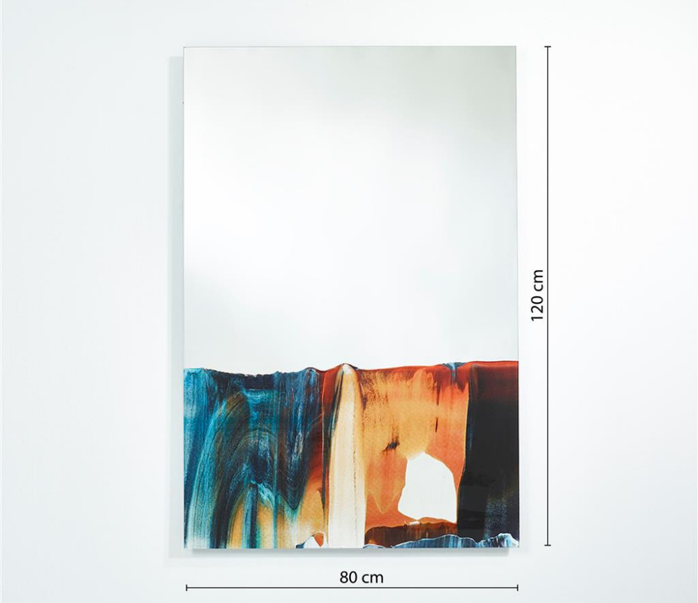 Miroir mural rectangulaire multicolore Lavaly – détail teintes colorées