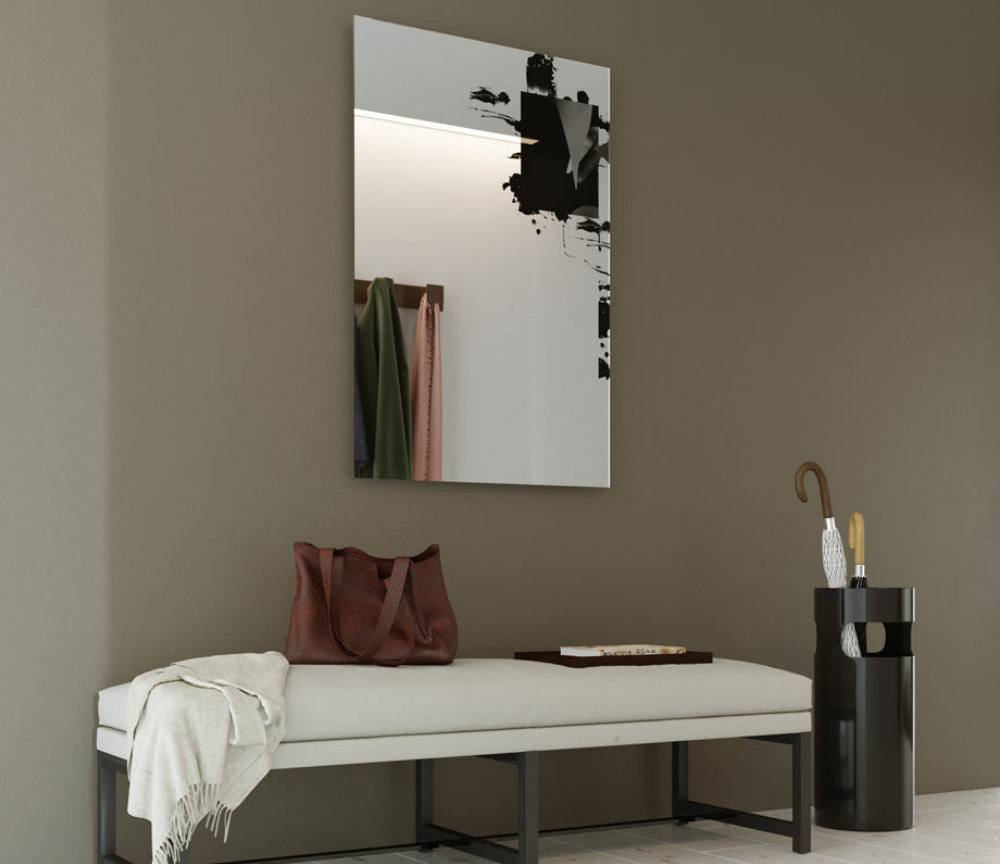 Miroir mural design rectangulaire 105cm x 70cm - Cathy