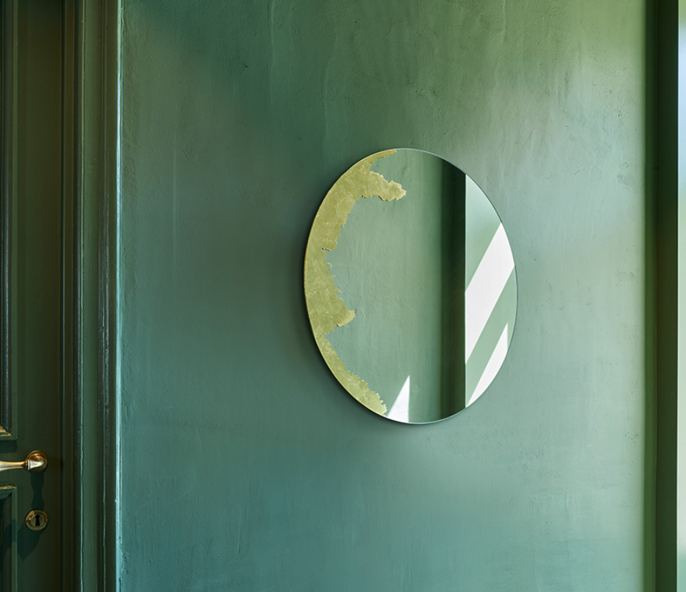 miroir rond doré mural moderne - Souffle d'intérieur