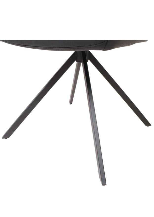 Lola, chaise noir pied métal - SOUFFLE D’INTÉRIEUR