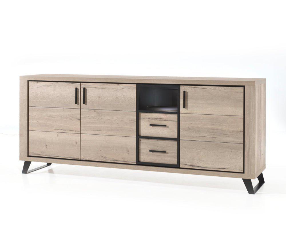 Buffet contemporain moderne bois pieds métal design - SOUFFLE D'intérieur