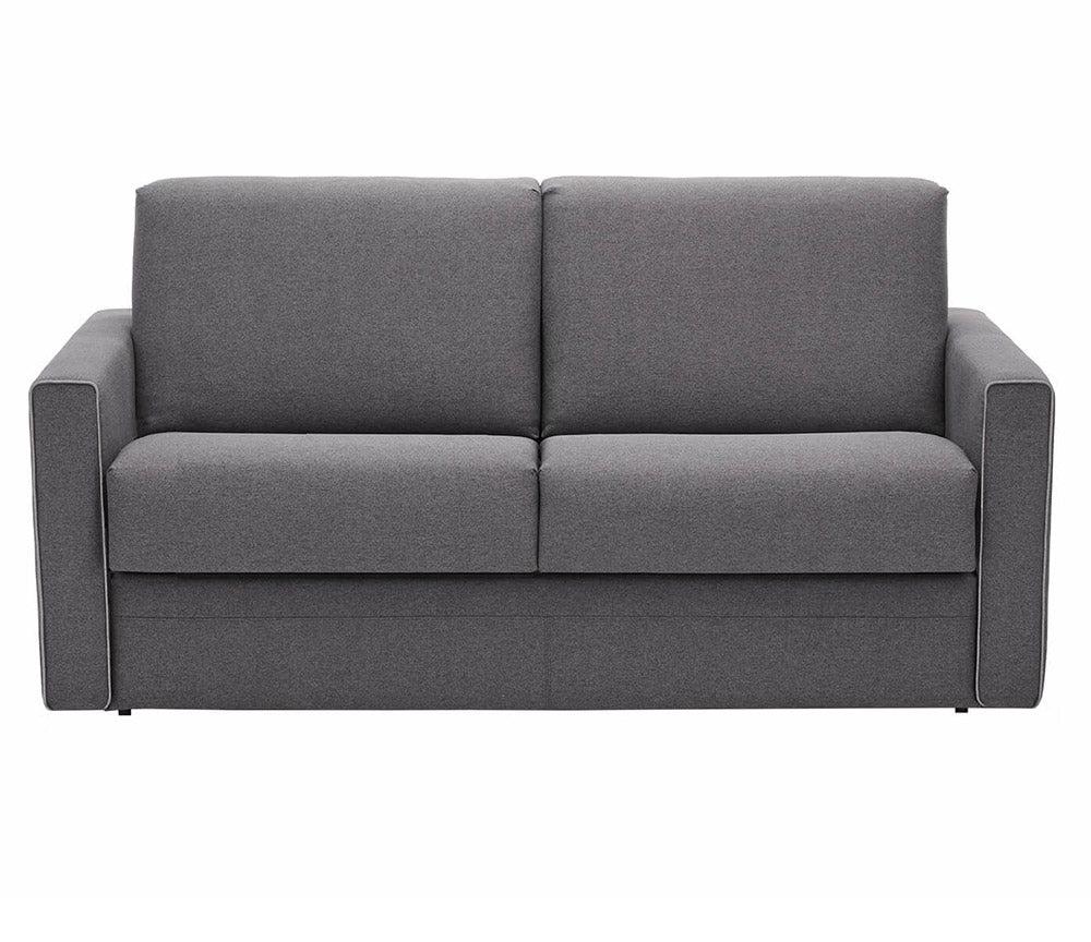 Canapé rapido convertible 140 avec matelas 21cm en tissu gris - Souffle d'intérieur