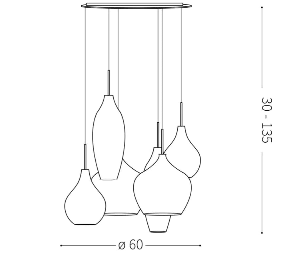 Suspension verre blanc design et moderne - Sofia