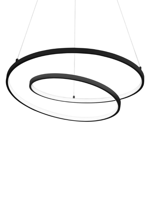 Suspension lustre led contemporaine noir - SOUFFLE D'intérieur