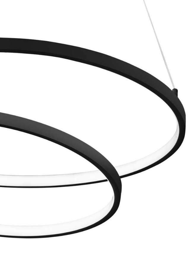 Suspension lustre led contemporaine noir - SOUFFLE D'intérieur