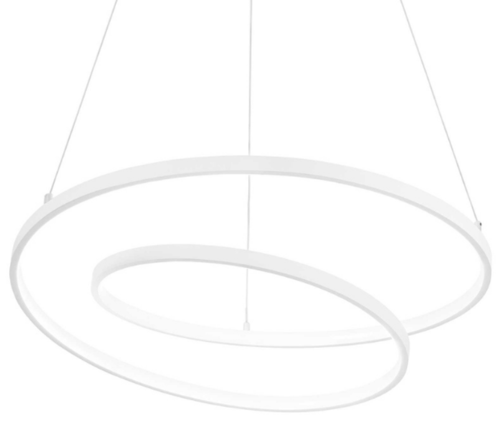 Suspension lustre led design blanc ronde - Alice