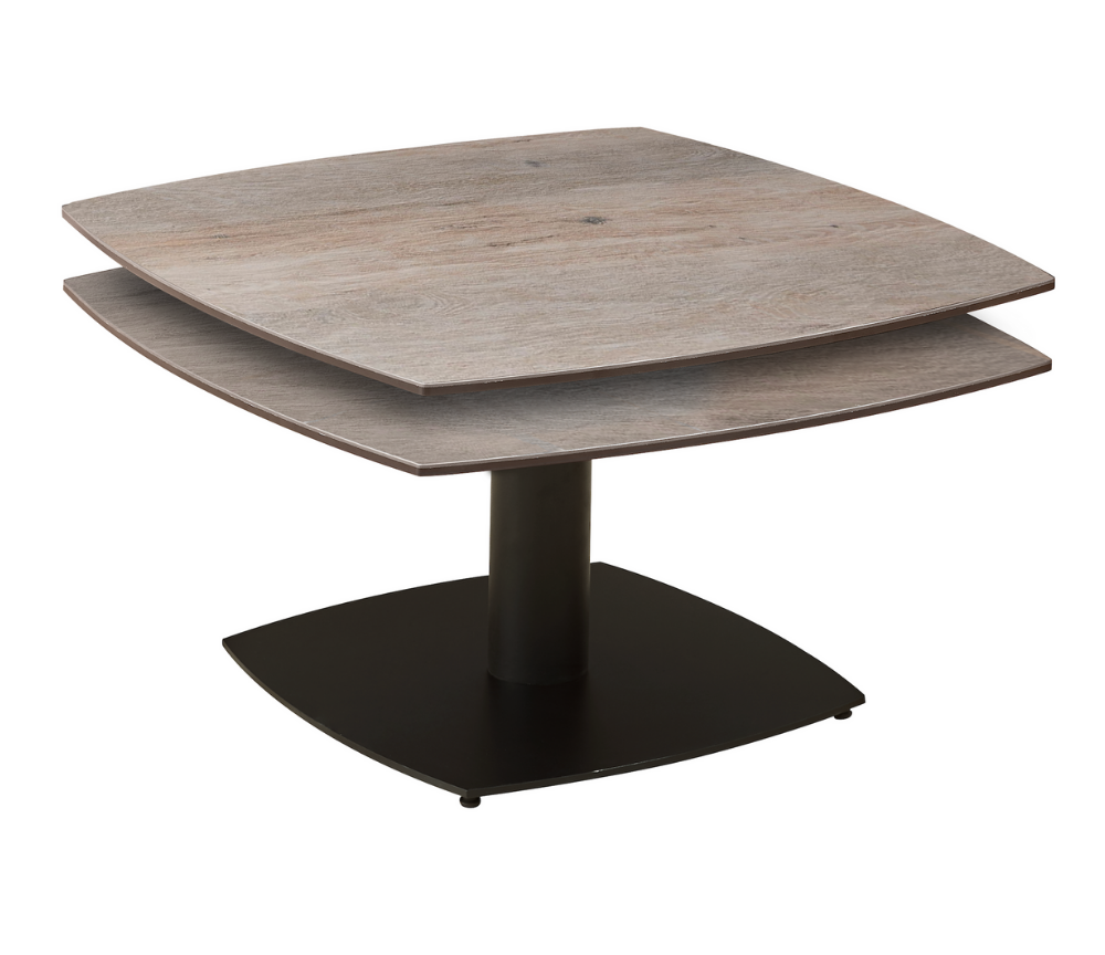 Table basse Theresa – céramique effet bois – vue 3/4 – fermée