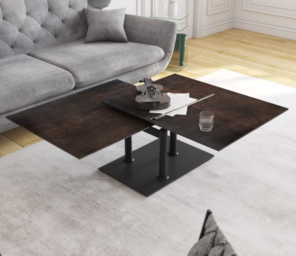 table basse céramique rectangulaire pivotante - Akante - souffled'interieur