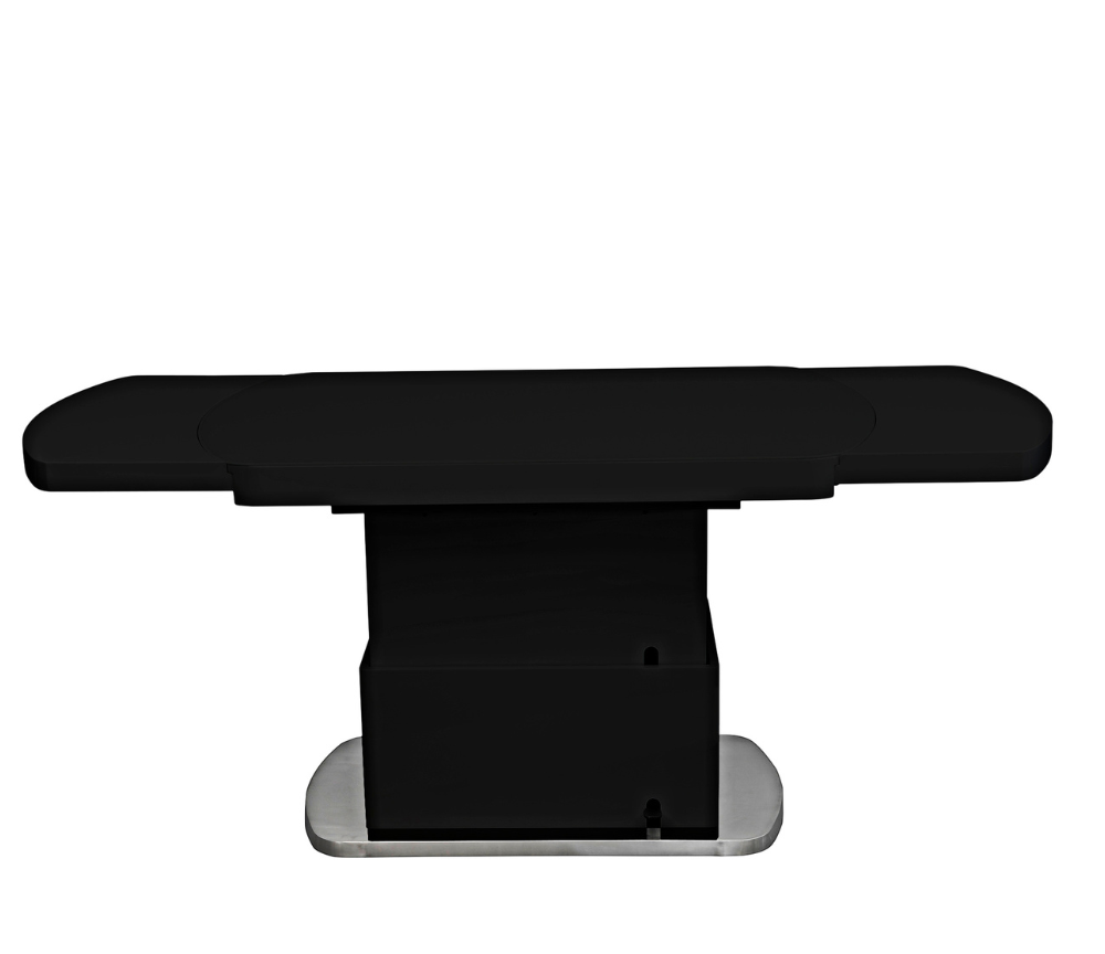 Table de salon basse relevable extensible verre noir modulable - Setty