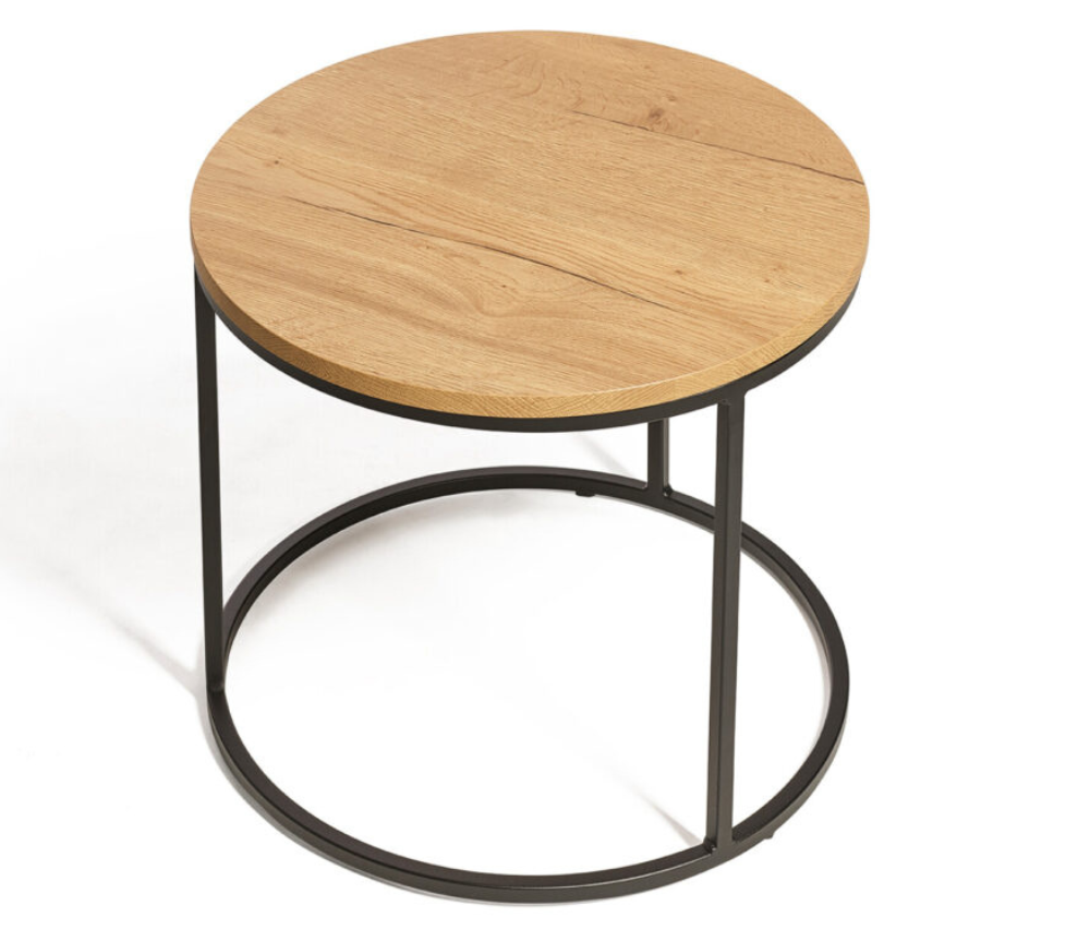 Table basse de salon gigogne ronde bois design - Odily
