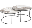 Table basse ronde en céramique design gigogne marbre calacatta - Vitaly