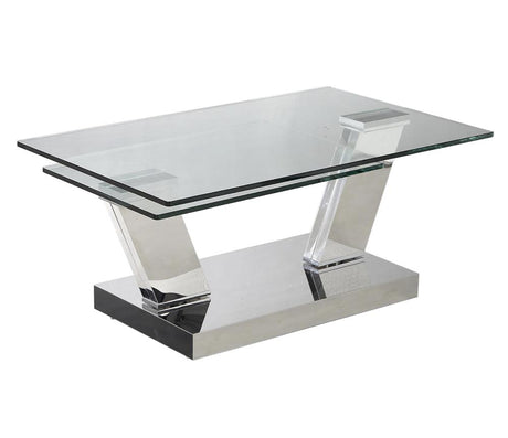 Table basse en verre rectangulaire design pivotante - Souffle d'intérieur