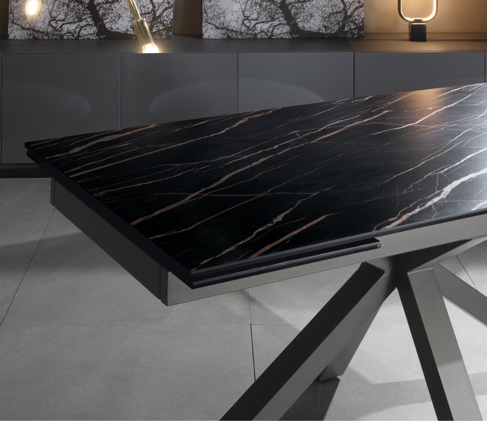Table céramique extensible avec rallonges intégrées moderne - Stan