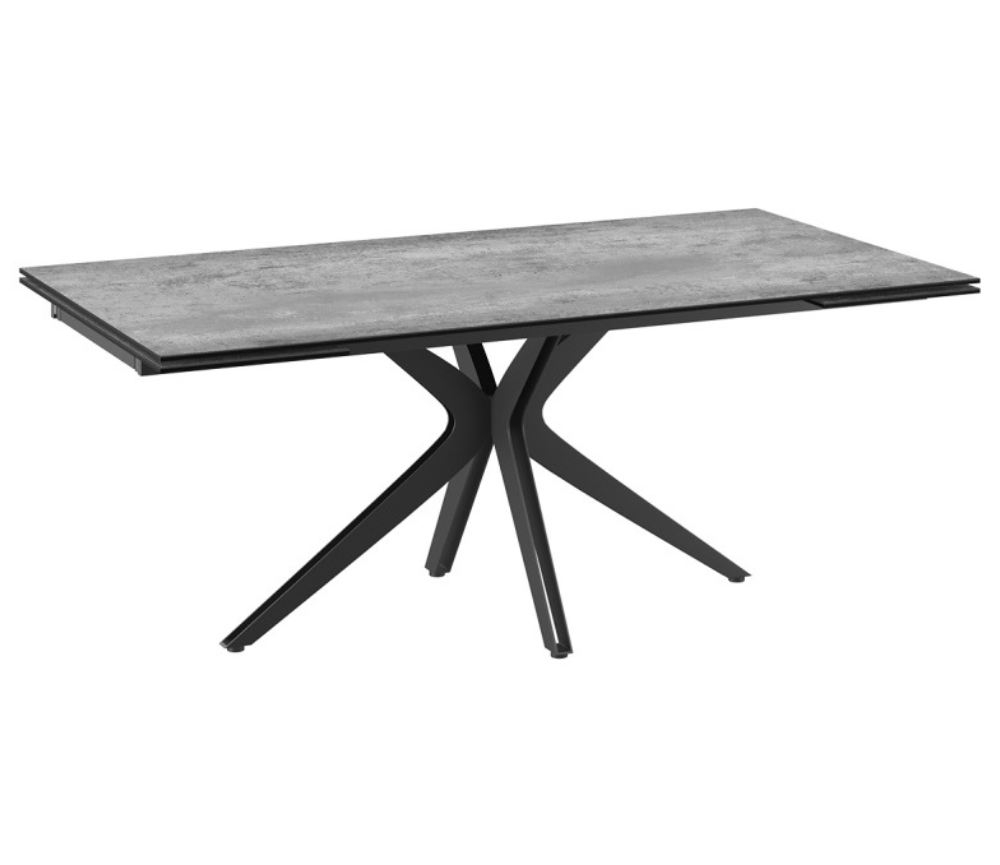 Table céramique extensible gris clair L 150cm ou 190cm - Indina