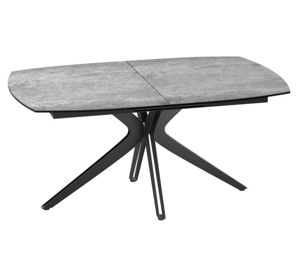 Table de repas céramique extensible gris clair L 160cm ou 200cm - Vanessa