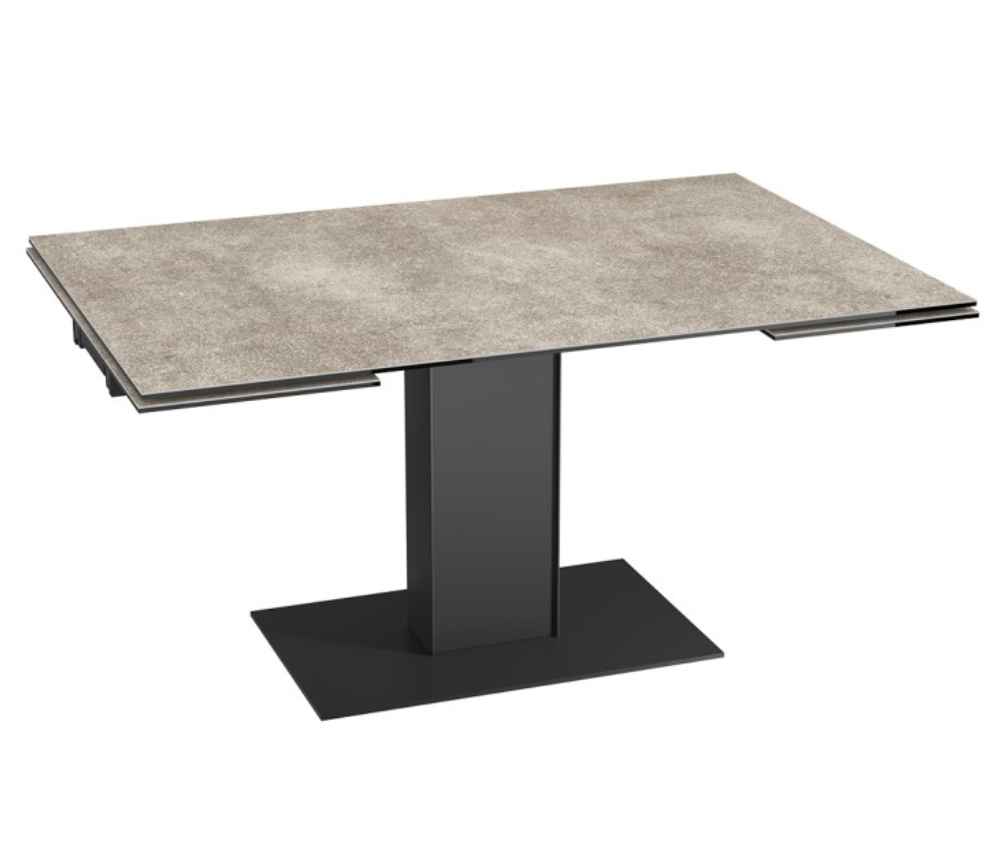 Table céramique extensible avec rallonges intégrées argile L 150cm - Conny