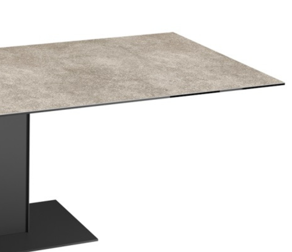 Table céramique extensible avec rallonges intégrées argile L 150cm - Conny