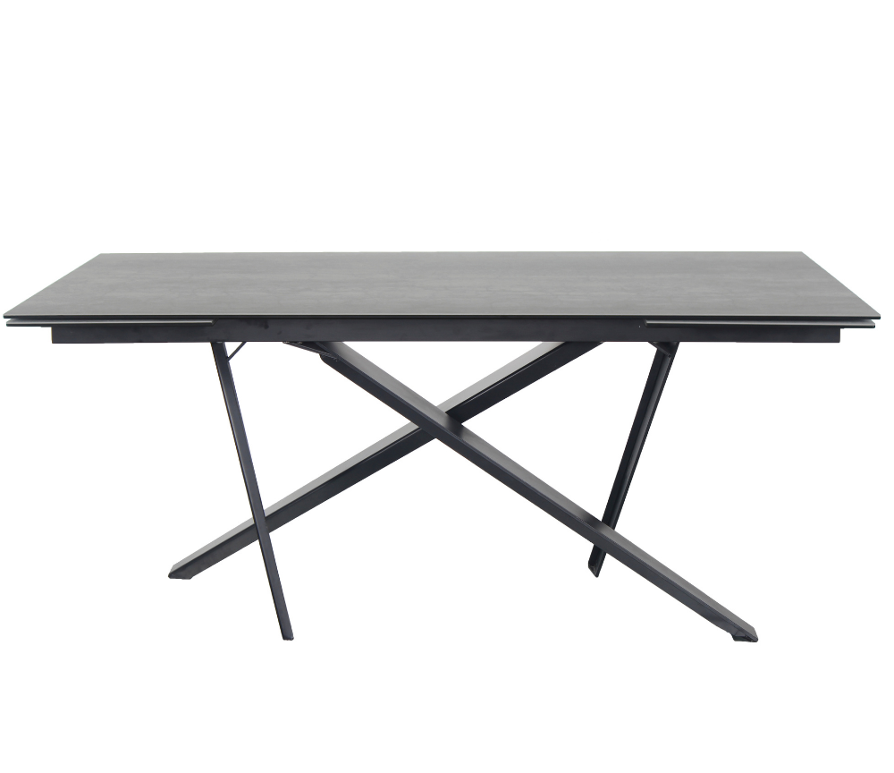 Table de salle à manger extensible céramique grise contemporaine - Nathalie