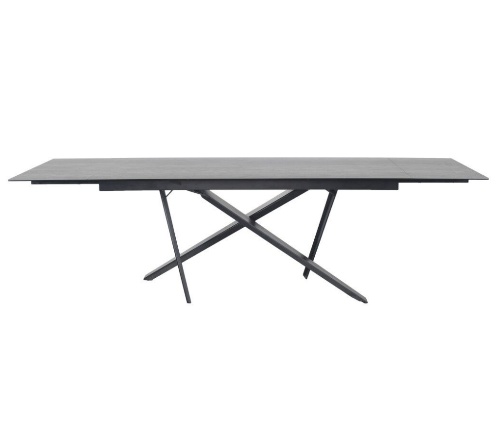 Table de salle à manger extensible céramique grise contemporaine - Nathalie