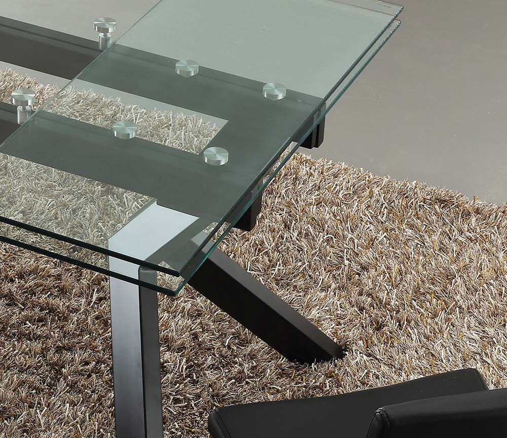 Table en verre extensible contemporaine rectangulaire - Souffle d'intérieur