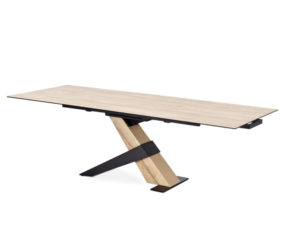 Table a manger céramique bois extensible L 180cm - Roccana