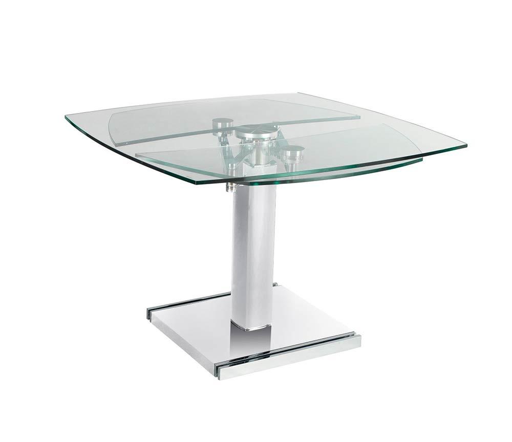 Table en verre extensible design de salle à manger